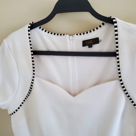 ILE NEW YORK Dress white heart neck - Picture 11 of 13